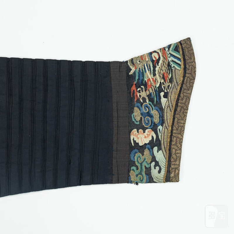An imperial kesi Jifu with five clawed dragons on a blue ground, - 图6